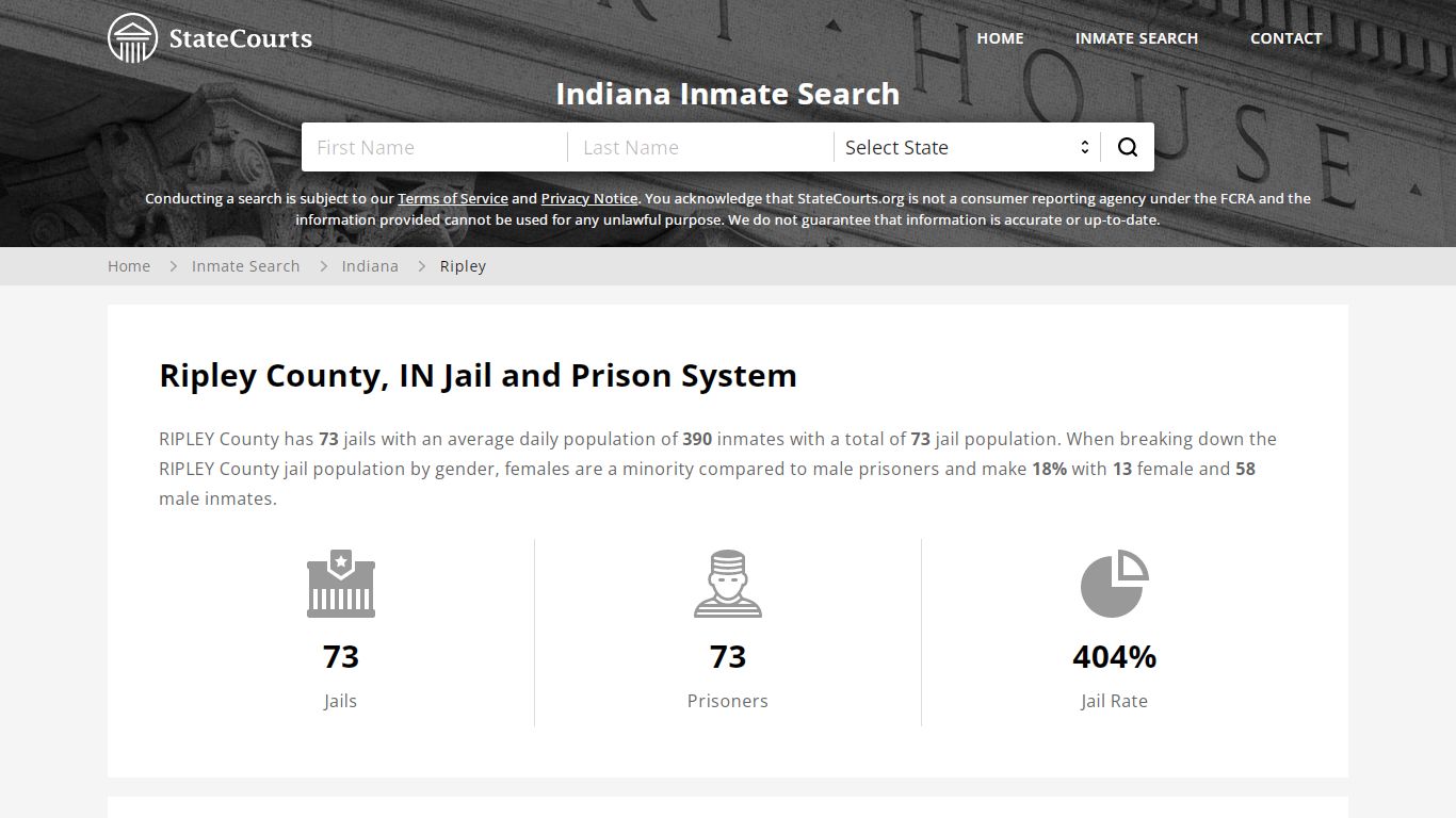 Ripley County, IN Inmate Search - StateCourts